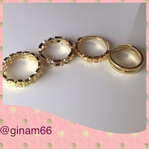 4 pcs set of Gold rings